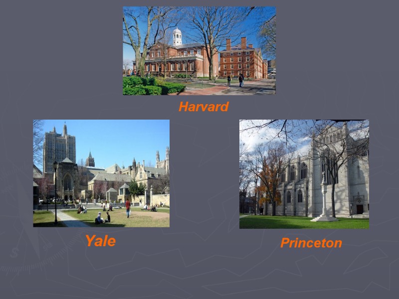 Princeton      Harvard  Yale